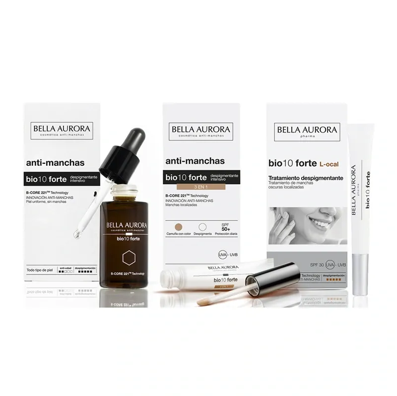 Products from the Bella Aurora bio10 forte line